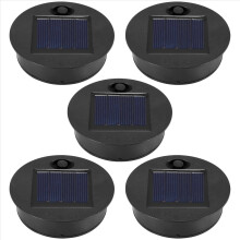 5-delige set vervangende onderdelen voor solarverlichting (bovenkant 7 cm, onderkant 6 cm), 7 lumen warmwitte LED waterdicht