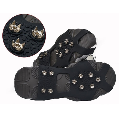 10Spikes Snow Ice Grips κατάλληλες για μπότες/παπούτσια για ενήλικες, πεζοπορία, περπάτημα 1