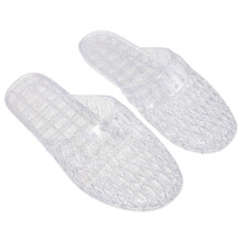 1 Paar transparente Damen-Sommer-Slipper mit geschlossener Zehenpartie, wasserdicht und rutschfest, für drinnen und draußen