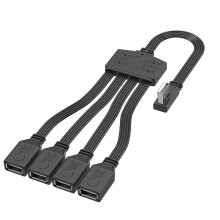 Cabo adaptador USB para USB 2.0 com divisor de 4 portas