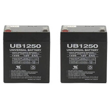 UPG 12V 5AH Alarm Security Fire System Battery 12Volt 5Amp Hour Sealed Lead - 2 Pack
