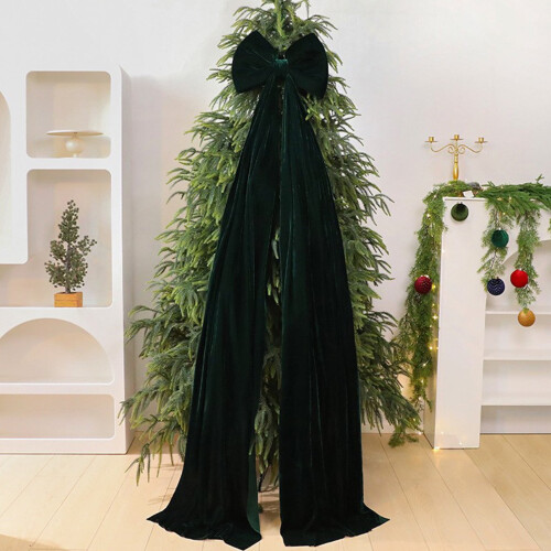 Fluweelrode strik als kerstdecoratie, 30 cm 2