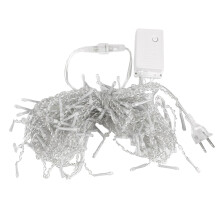 Lumini cu șir de lumini țurțuri, 13ft, 120 LED, impermeabile, pentru interior și exterior