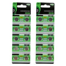 10 ou 20 piles bouton alcalines AG10LR1130 de 1,55 V, longue durée de vie, pour calculatrices et jouets.