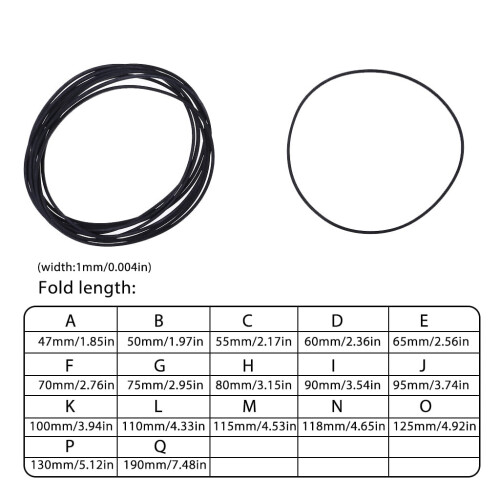 Flat Drive Belt for Turntable 1mm 10pcs 2