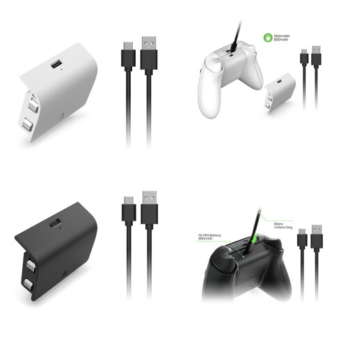 Genopladelig batteripakke til controller med USB-kabel Batteripakke til SeriesS 1