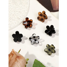 Mini bloemvormige haarclips voor vrouwen - kreukvrije stylingclips voor pony's en kleine haartjes