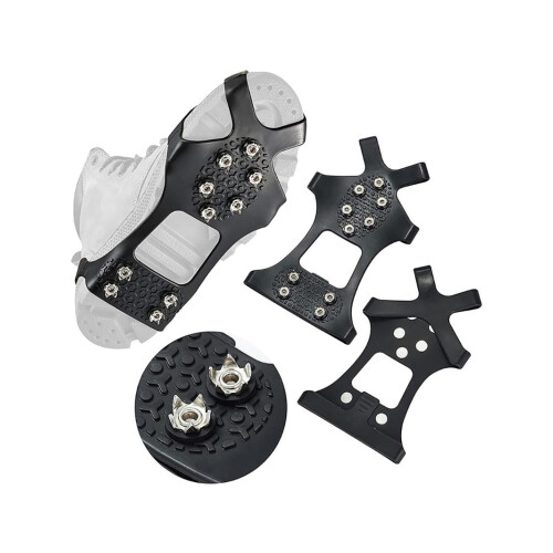 10Spikes Snow Ice Grips κατάλληλες για μπότες/παπούτσια για ενήλικες, πεζοπορία, περπάτημα 2