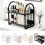 Étagère de rangement de bureau noire à 2 niveaux. 3