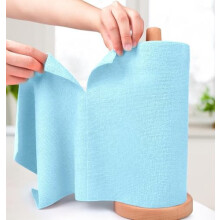 Rouleau de chiffons de nettoyage en microfibre bleus, 20 feuilles