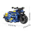 Legering Pull-Back Motorcykel Nøglering Legetøj – Blå 3