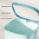 Kitchen Trash Can, Step-On Garbage Can with Lid, Tall Kitchen & Bathroom Trash Can, Small Office Waste Bin, Blue - 8