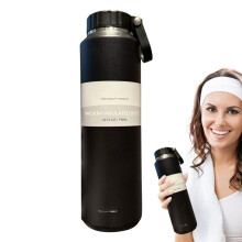 Gourde en acier inoxydable de 710 ml (24 oz), étanche et à large ouverture, idéale pour les voyages, la salle de sport, l'école, le vélo et les