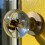 Deurknop van hars met retro bloemendesign, transparant, 1 stuk 7