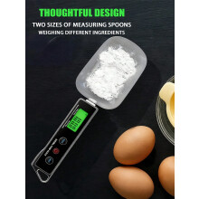 Balance de cuisine en acier inoxydable, haute précision (0,1 g), cuillère doseuse amovible et portable, idéale pour l'alimentation animale, la