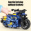Legering Pull-Back Motorcykel Nøglering Legetøj – Blå 5