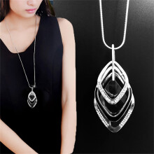 Women's Y-Shaped Rhombus Pendant Necklace1Piece