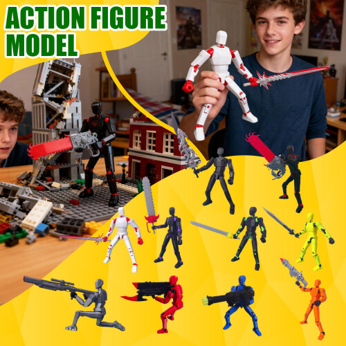 T-13 3D-utskriven ledad robotfigur 13,5 cm 2