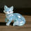 Hand-Carved Blue Moonstone Fox Pair 2