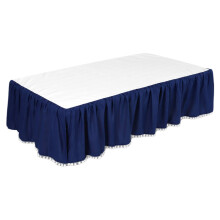 plush ball ruffled bed skirt, adjustable elasticity, bedding, ruffled bed skirt cover, 1 piece