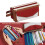 Double Layer Large Capacity Pen Case Smooth Zippers-Blue 3