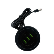 YIEMEEN recessed desk power socket with double USB 3-port