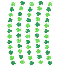Glittering Shamrock Bunting Ceiling Hanging Ornament for-2 5