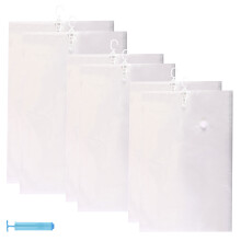 6Pieces Vacuum Storage Bags Hanging Design Clear Materials
