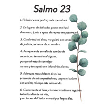 Salmo23En Español Para Pared Bible Verse Wall Art Scripture Biblical Psalm23Canvas Painting Christian Prayer Room Office Living Home Decor poster
