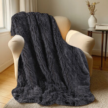 Double-Sided Velvet Throw Blanket, 47x30", Super Soft White Reversible Plush Blanket for Couch, Sofa, Bed – Living Room Decor & Gift