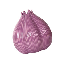 Stable Ceramic Onion Pot Decorative Flower Pot for-Purple
