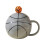 Ceramic Coffee Mug Basketball Shape Coffee Cup Birthday-grey 1