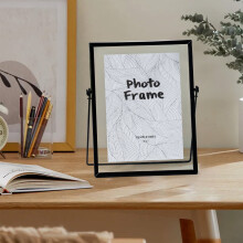 Cadre photo créatif fait main à faire soi-même avec fleurs séchées, 10 et 15 cm, métal et verre, décoration minimaliste moderne – Compatible