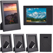Lot de 6 mini cadres photo noirs en plastique 2x3 pouces avec passe-partout, compatibles avec les photos instantanées.