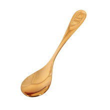 Elegant Chinese Birth Animal Soup Spoon Handcrafted Bronze-ox