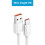 Cable USB largo y práctico de USB a USB A para carga y datos, conector recto de carga rápida de 6.0 A. 2