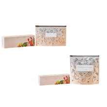 20 bolsas de aluminio para congelar, reutilizables, con cierre deslizante, etiqueta y diseño que se mantiene de pie, 9.06"x5.91" y 10.24"x9.84",