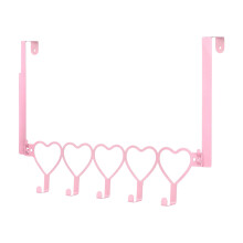 Pink Metal Over Door Hook for Clothes Bags Towels-Love money