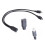 Cable de carga múltiple, cable divisor USB C 2 en 1, cable de carga rápida USB C hembra a dos puertos mini USB macho para teléfono 7