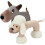Brinquedo de linho para cães com apito, reforçado com pele sintética macia. 1