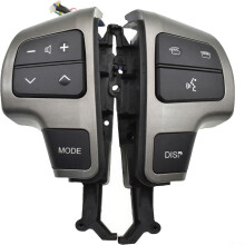 Kormánykerék vezérlőkapcsoló gombja Toyota Land Cruiserhez (2008–2011), kompatibilis a 84250-60050 modellel, szürke