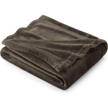 GentleSoft Fleece Throw Blanket Brown - 300GSM Blankets for Couch, Sofa, Bed, Soft Lightweight Plush Cozy Throws for Toddlers, 40x60 inches