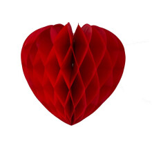 Colgante de bola de panal en forma de corazón de 7,87*3,94 pulgadas, decoración para fiestas de San Valentín, diseño de decoración en forma de