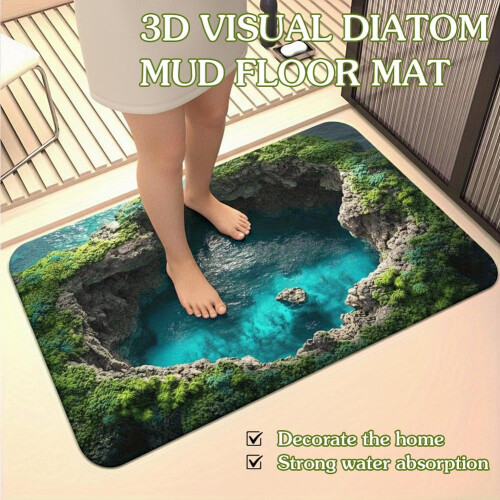 Χαλί 3D οπτικής ψευδαίσθησης – Σχεδιασμός τρύπας που τρομάζει σκύλους, 2
