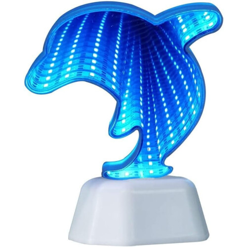 Νυχτερινό φωτιστικό LED, φως σήραγγας 3D φως καθρέφτη άπειρου, χαριτωμένα φώτα