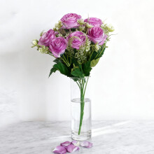 Buquê de rosas artificiais roxas para presentes de Dia dos Namorados e Dia das Mães – Combina com decoração de casa