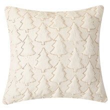 Housse de coussin sapin de Noël 15x15 pouces en fausse fourrure