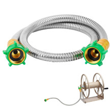Tuyau d'arrosage court de 90 cm (3 pieds) en acier inoxydable 304, robuste