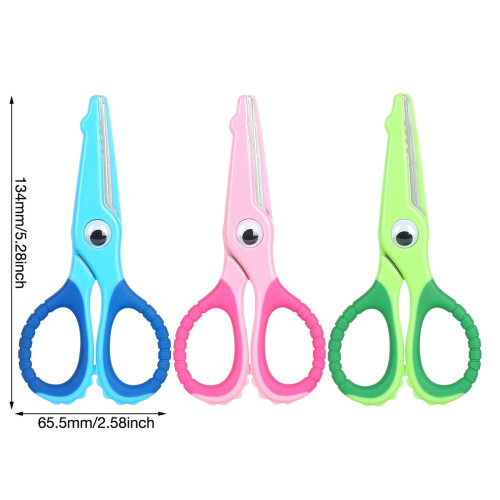Kids' Round-Head Scissors Green Metal 1 Pair 2