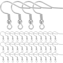100 Stück Ohrhaken aus 925er Sterlingsilber, plattiert